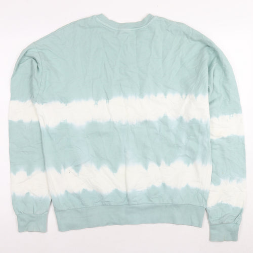 ASOS Womens Blue Striped Cotton Pullover Sweatshirt Size 10 Pullover