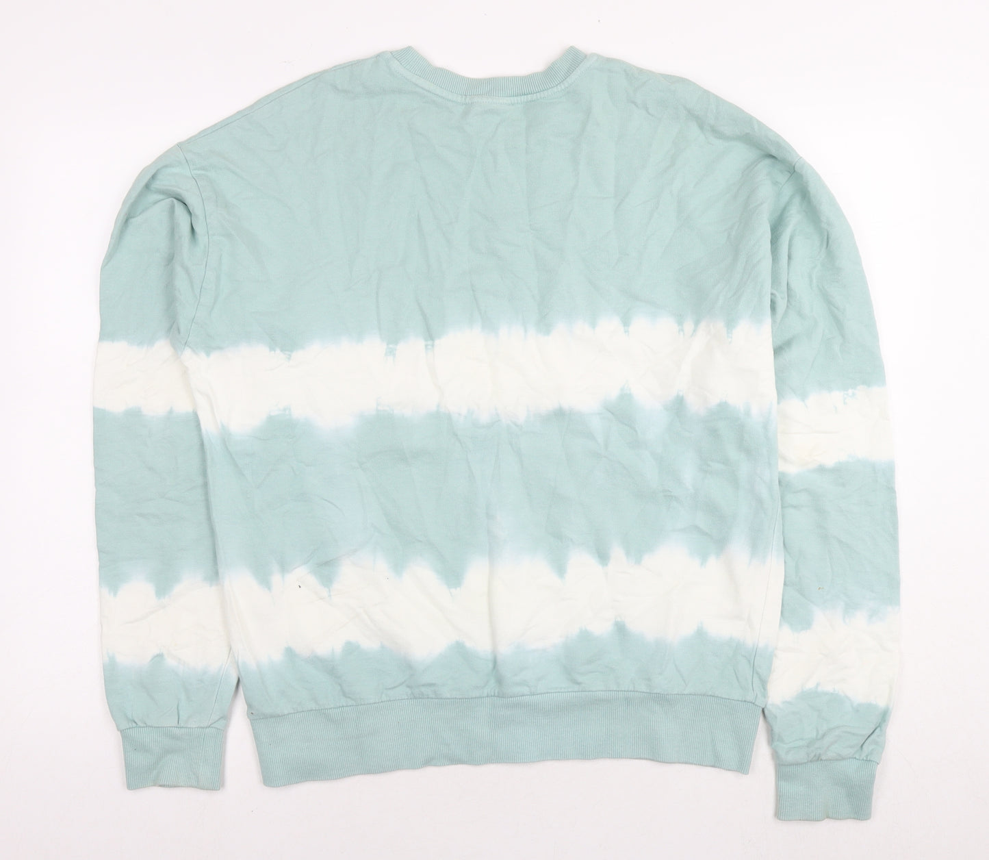 ASOS Womens Blue Striped Cotton Pullover Sweatshirt Size 10 Pullover