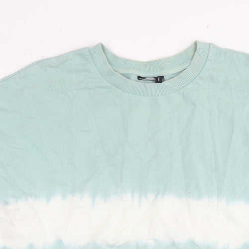 ASOS Womens Blue Striped Cotton Pullover Sweatshirt Size 10 Pullover