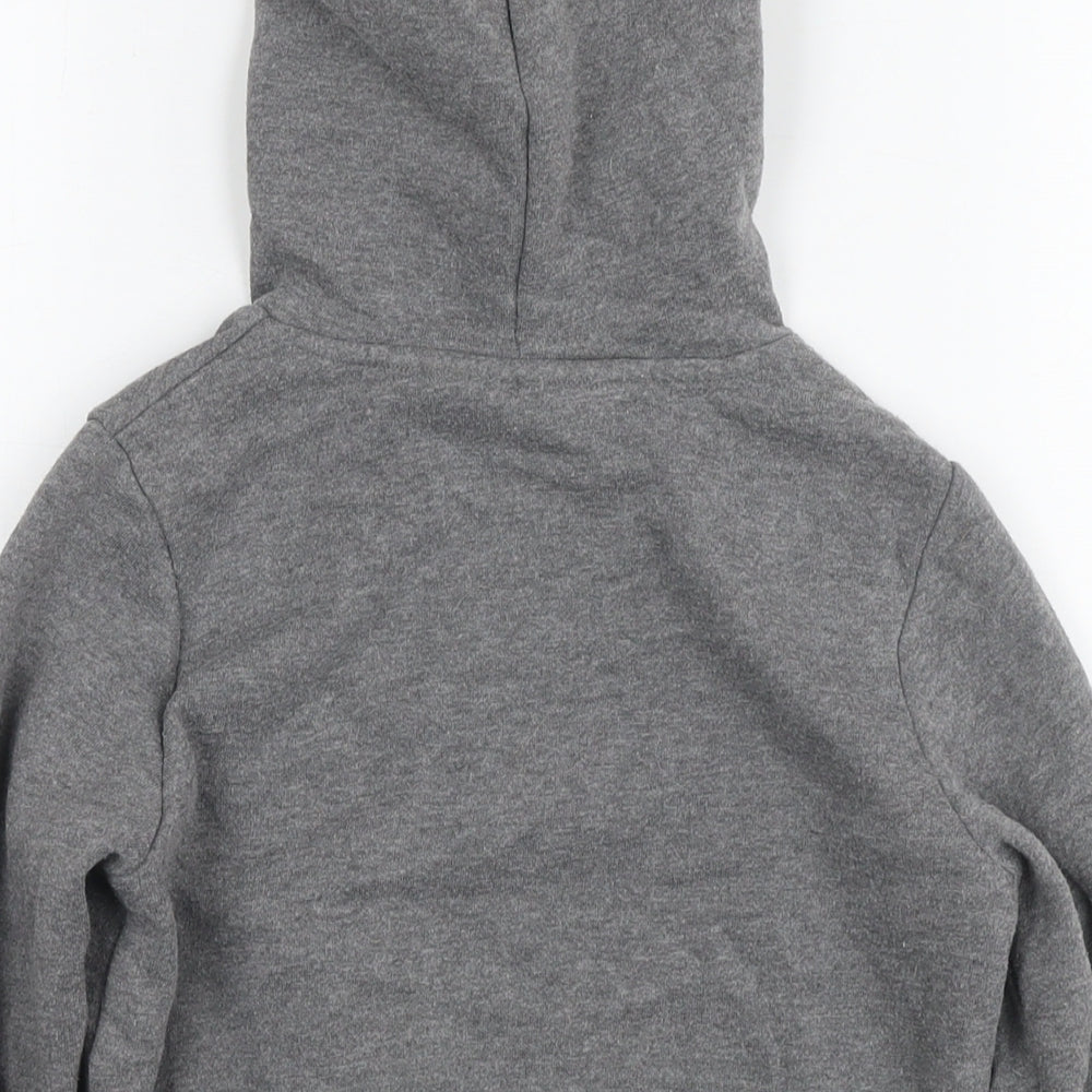 Duffs Boys Grey Cotton Pullover Hoodie Size 5-6 Years Pullover - Logo