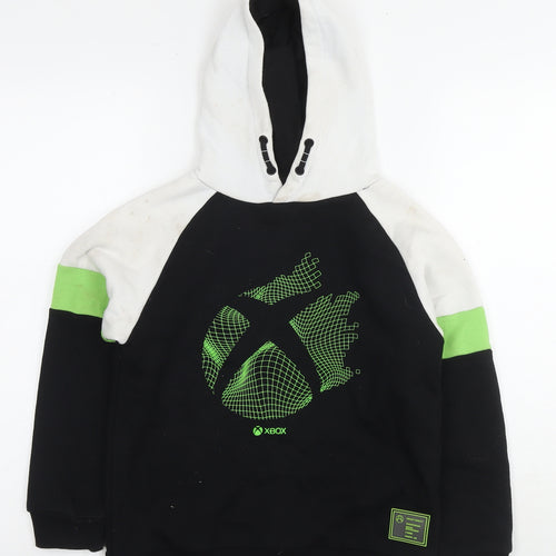 Xbox Boys Black Colourblock Cotton Pullover Hoodie Size 8-9 Years Pullover - Logo