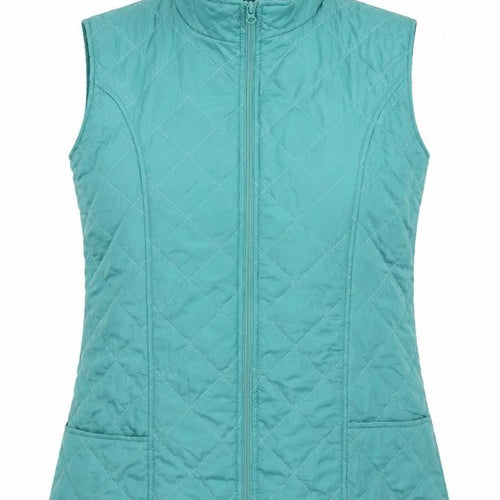 Anne de Lancey Womens Blue Quilted Waistcoat Size M Zip