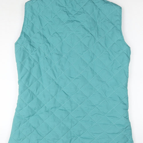 Anne de Lancey Womens Blue Quilted Waistcoat Size M Zip