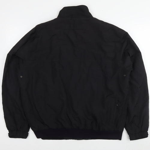 Maine Mens Black Bomber Jacket Jacket Size L Zip