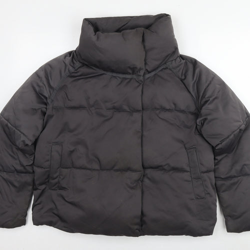 NEXT Womens Grey Puffer Jacket Jacket Size 12 Zip