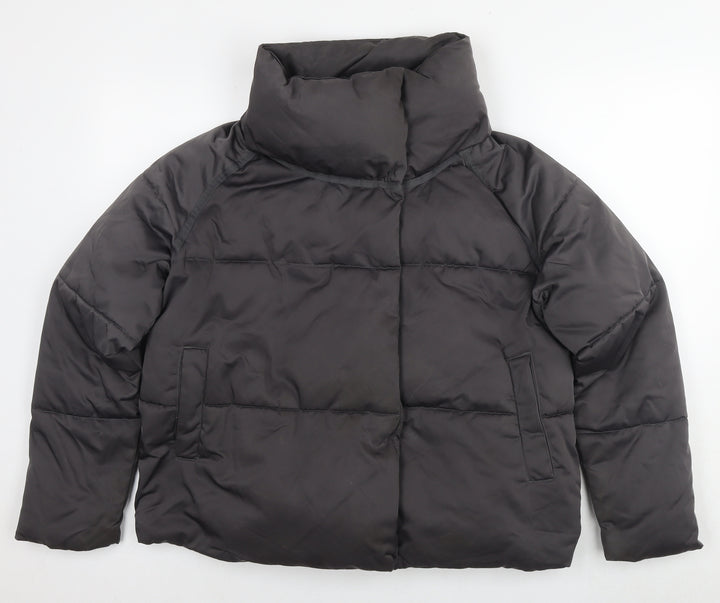 NEXT Womens Grey Puffer Jacket Jacket Size 12 Zip