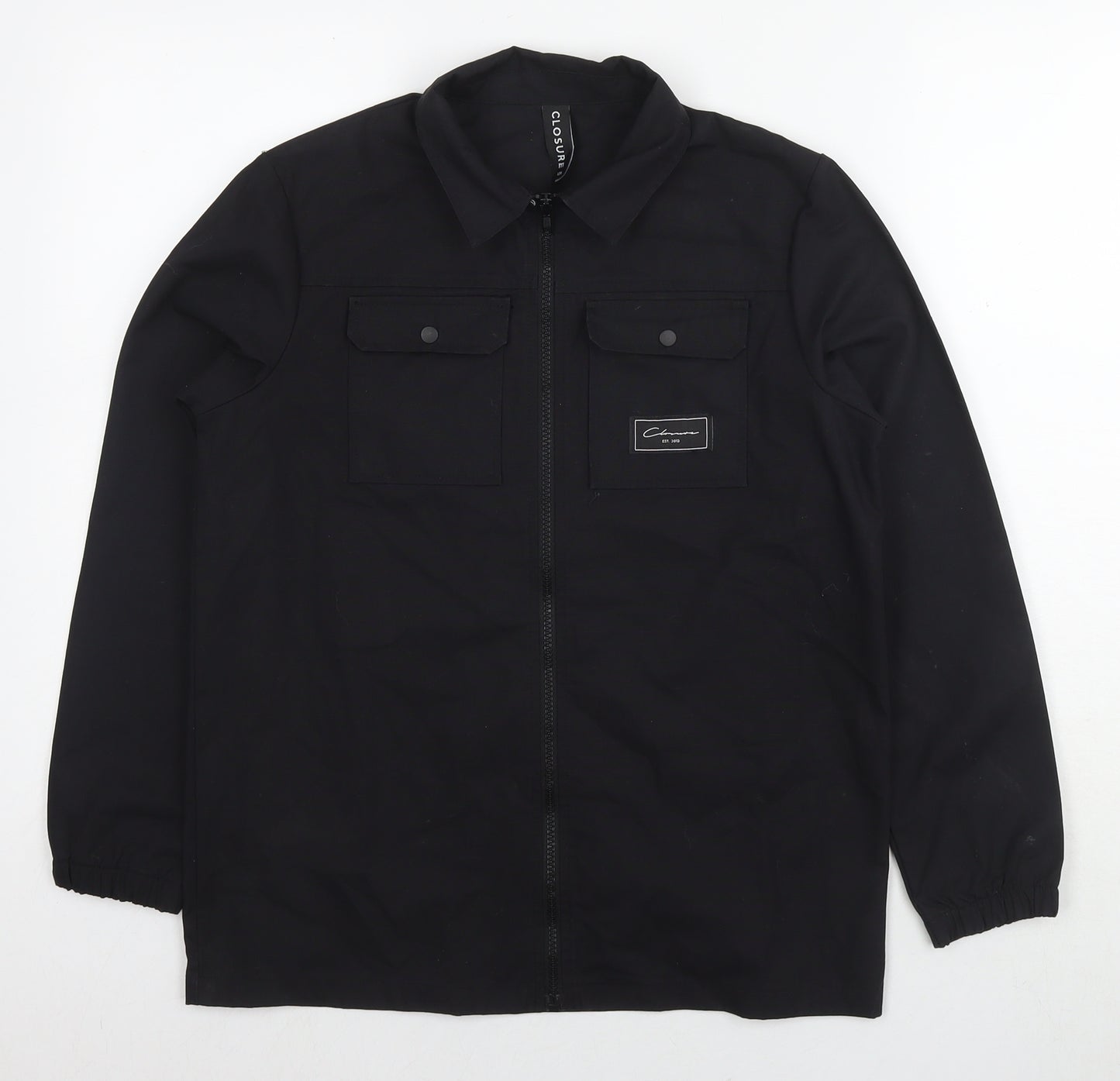 Closure Boys Black Jacket Size 12-13 Years Zip