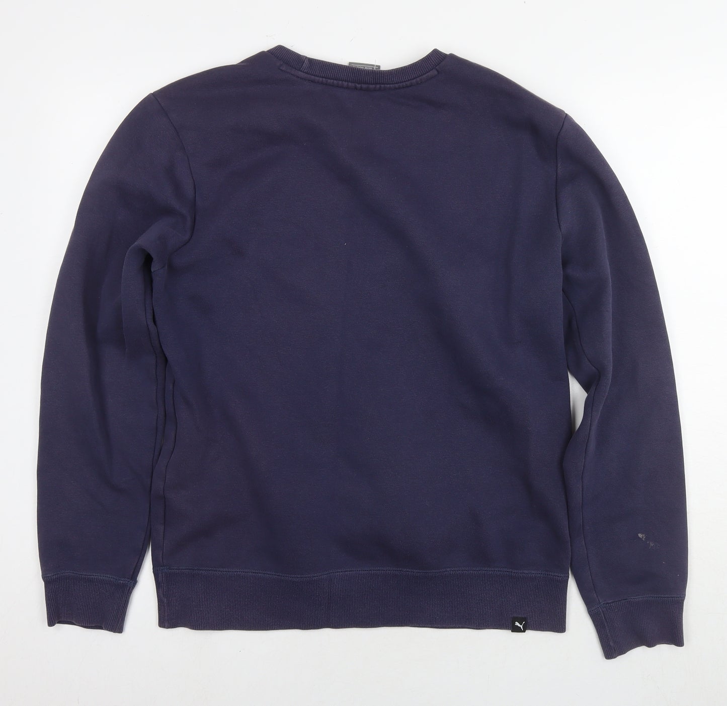 PUMA Mens Purple Cotton Pullover Sweatshirt Size S - Logo