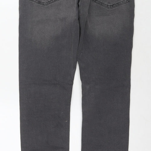 Denim & Co. Mens Grey Polyester Blend Skinny Jeans Size 30 in L30 in Regular Zip