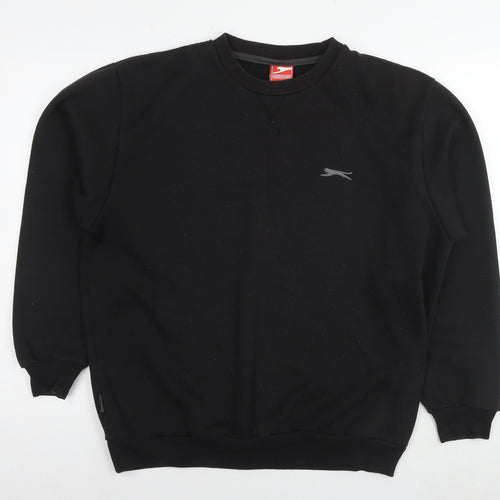 Slazenger Womens Black Polyester Pullover Sweatshirt Size L Pullover