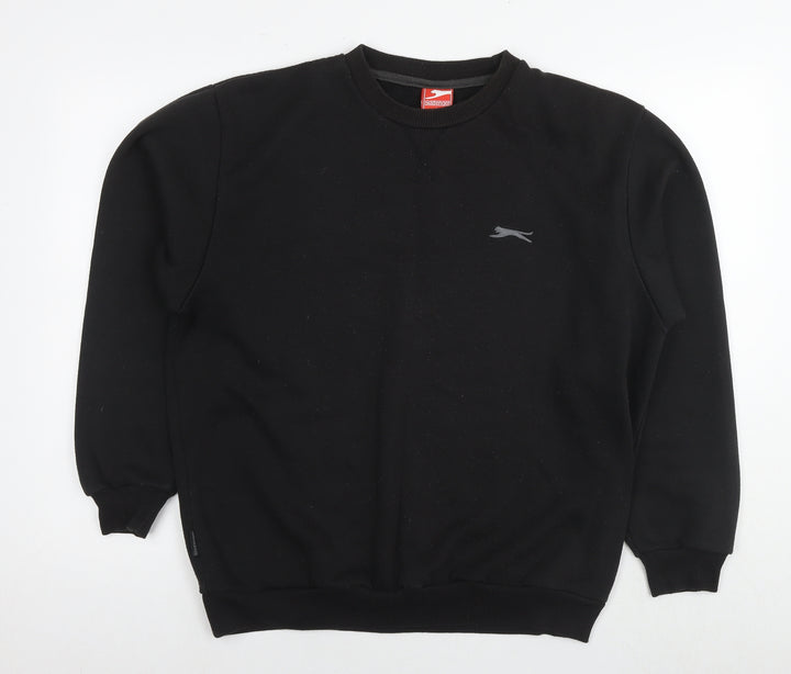 Slazenger Womens Black Polyester Pullover Sweatshirt Size L Pullover