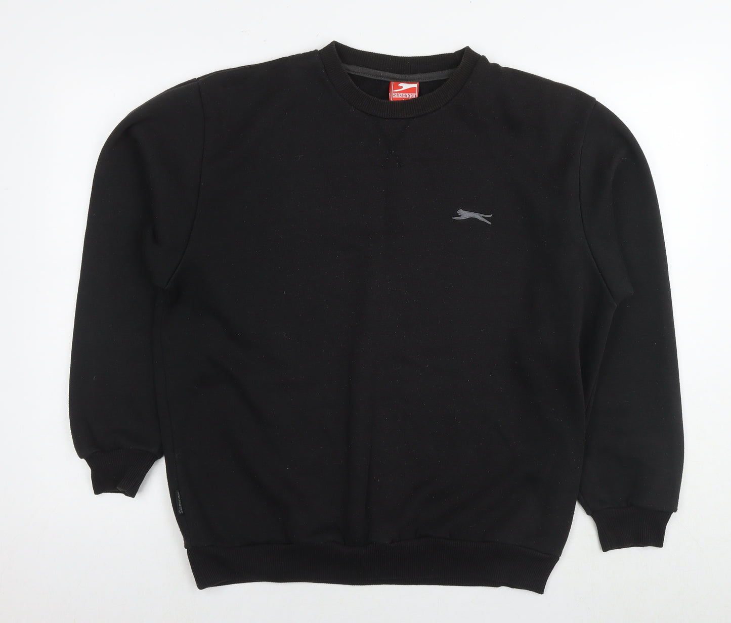 Slazenger Womens Black Polyester Pullover Sweatshirt Size L Pullover