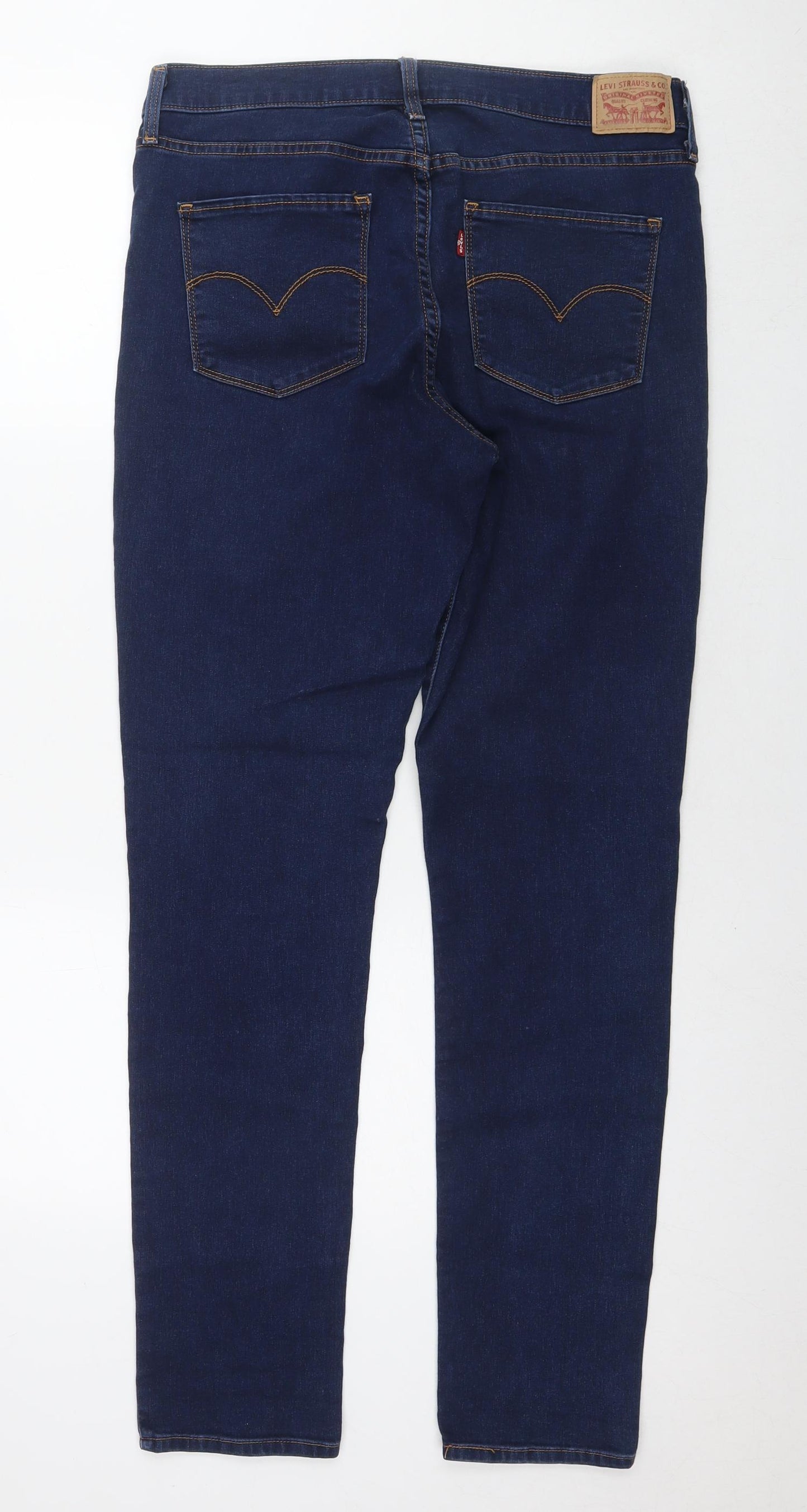 Levi's Womens Blue Cotton Skinny Jeans Size 32 in L32 in Regular Zip