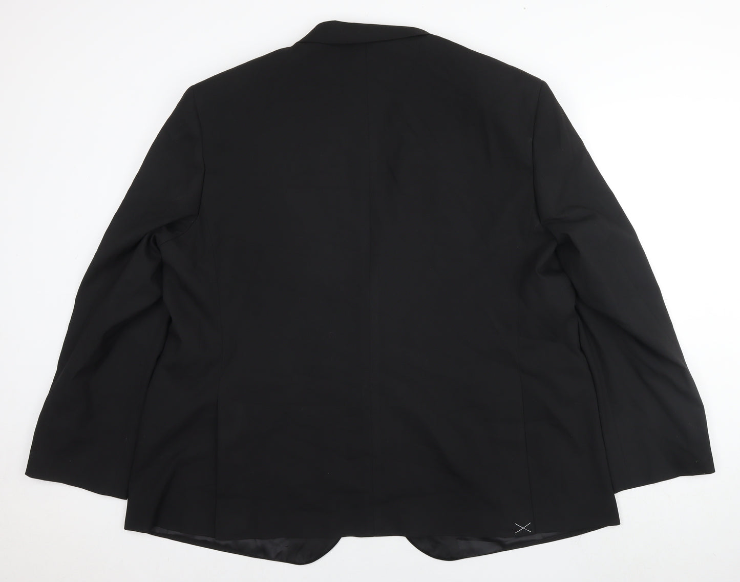 Marks and Spencer Mens Black Polyester Jacket Suit Jacket Size 52 Regular