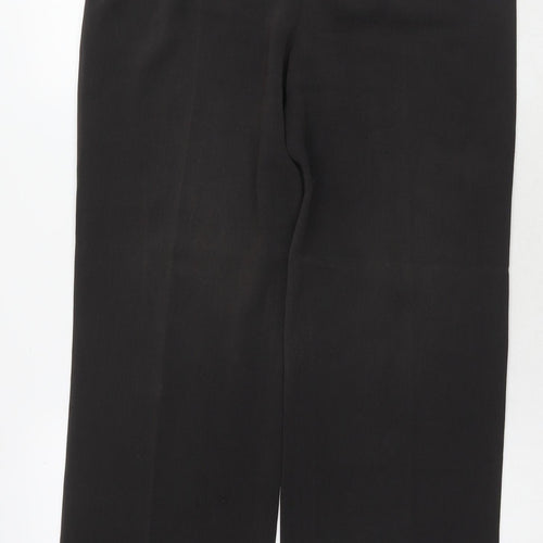 Planet Womens Brown Acetate Trousers Size 10 L30 in Regular Zip