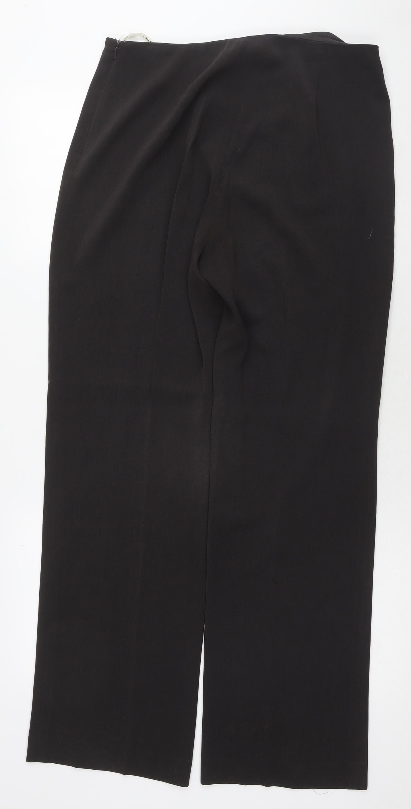 Planet Womens Brown Acetate Trousers Size 10 L30 in Regular Zip