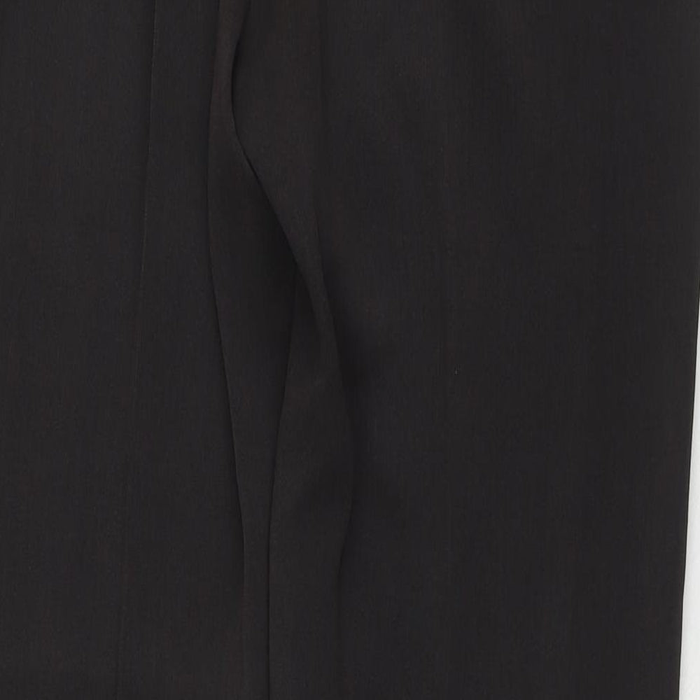 Planet Womens Brown Acetate Trousers Size 10 L30 in Regular Zip