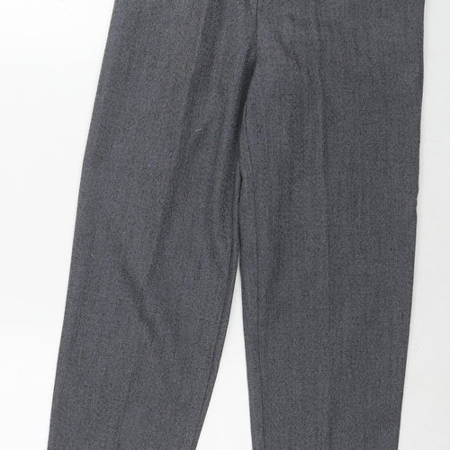 Emma Womens Grey Polyester Trousers Size 10 L25 in Regular