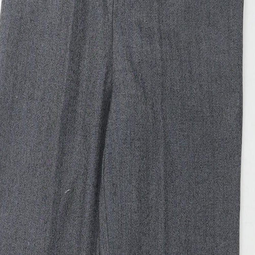 Emma Womens Grey Polyester Trousers Size 10 L25 in Regular