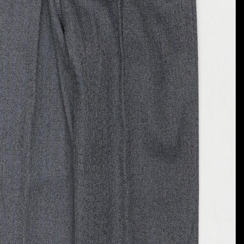 Emma Womens Grey Polyester Trousers Size 10 L25 in Regular