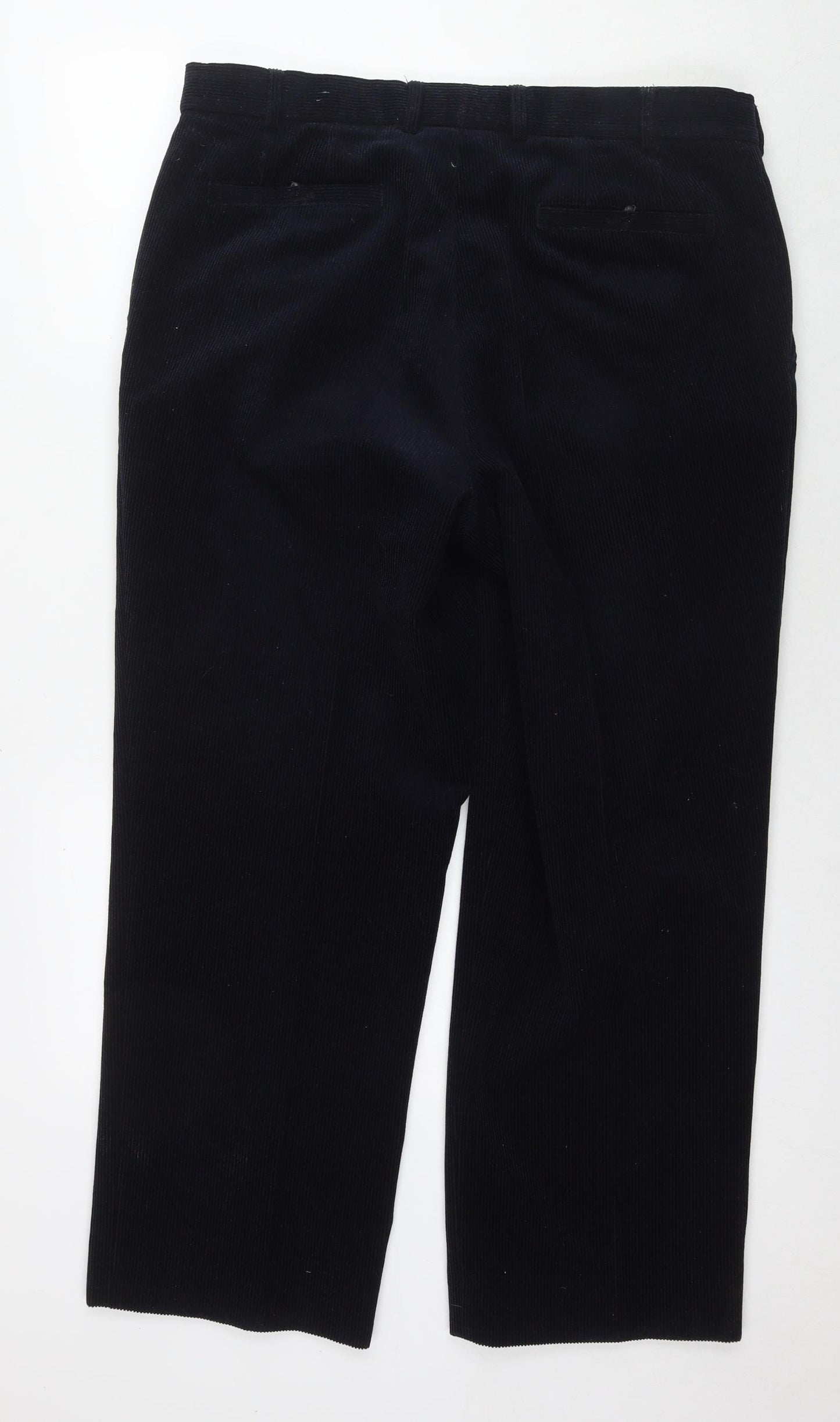 Becker Mens Blue Polyester Trousers Size 38 in L34 in Regular Zip