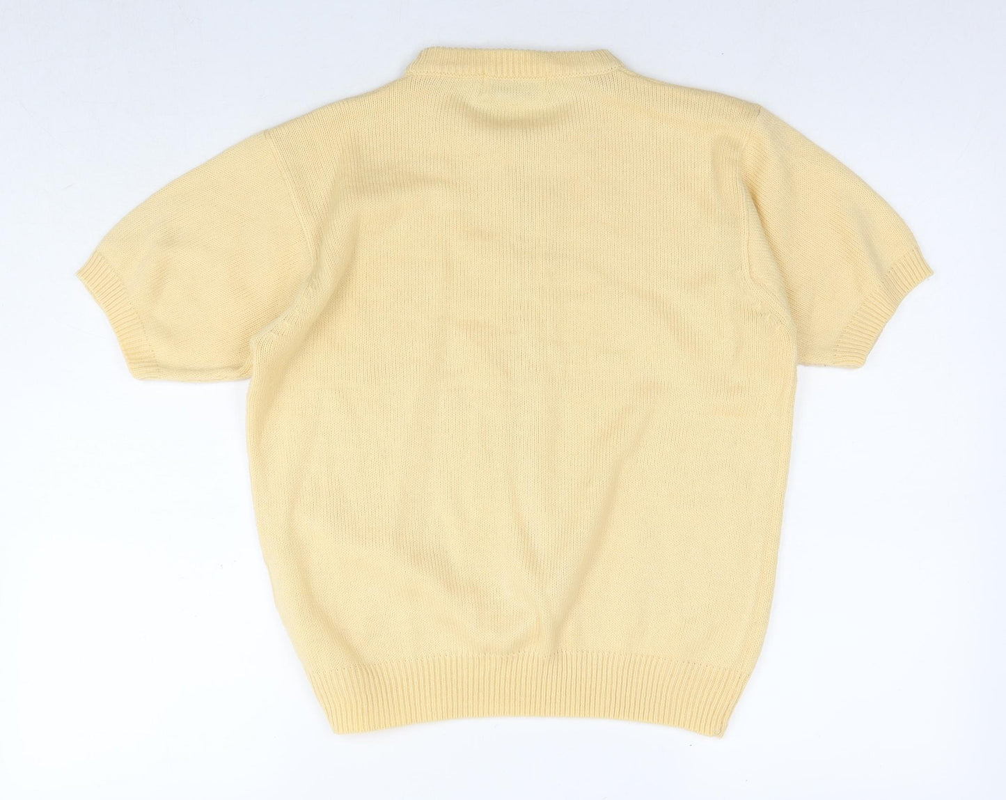 Berkertex Womens Yellow Roll Neck Acrylic Pullover Jumper Size 10 - Size 10-12