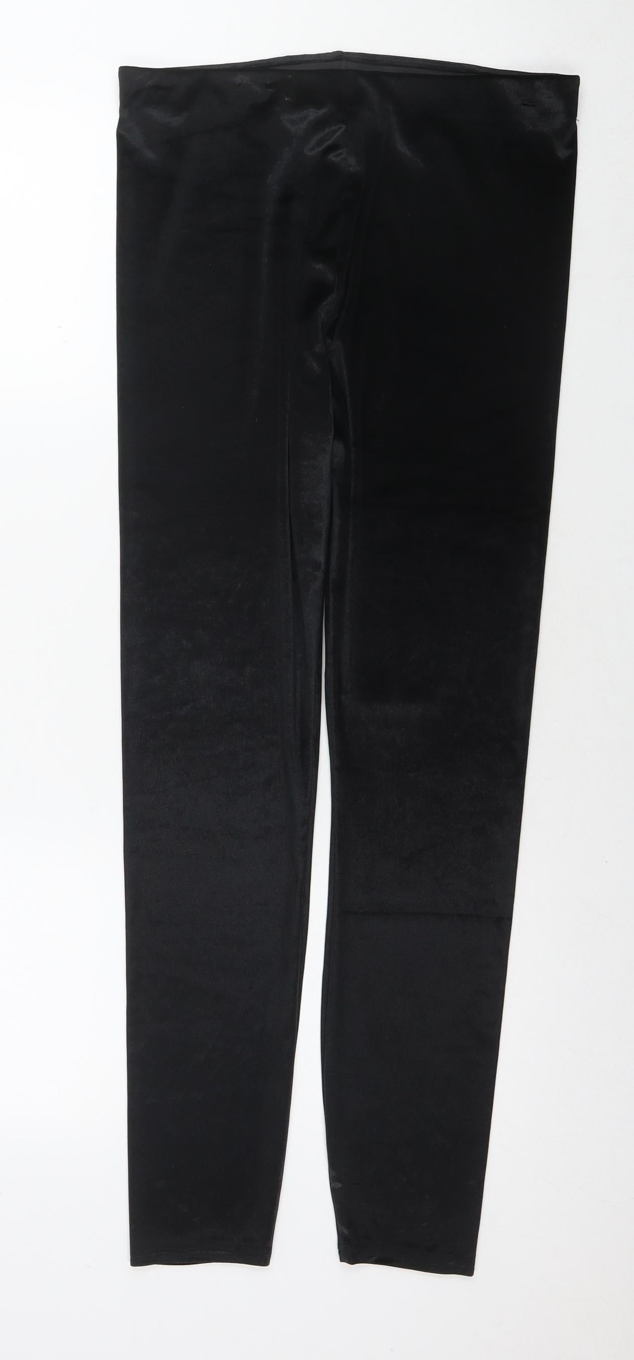 New Look Womens Black Polyester Trousers Size 14 L26 in Regular