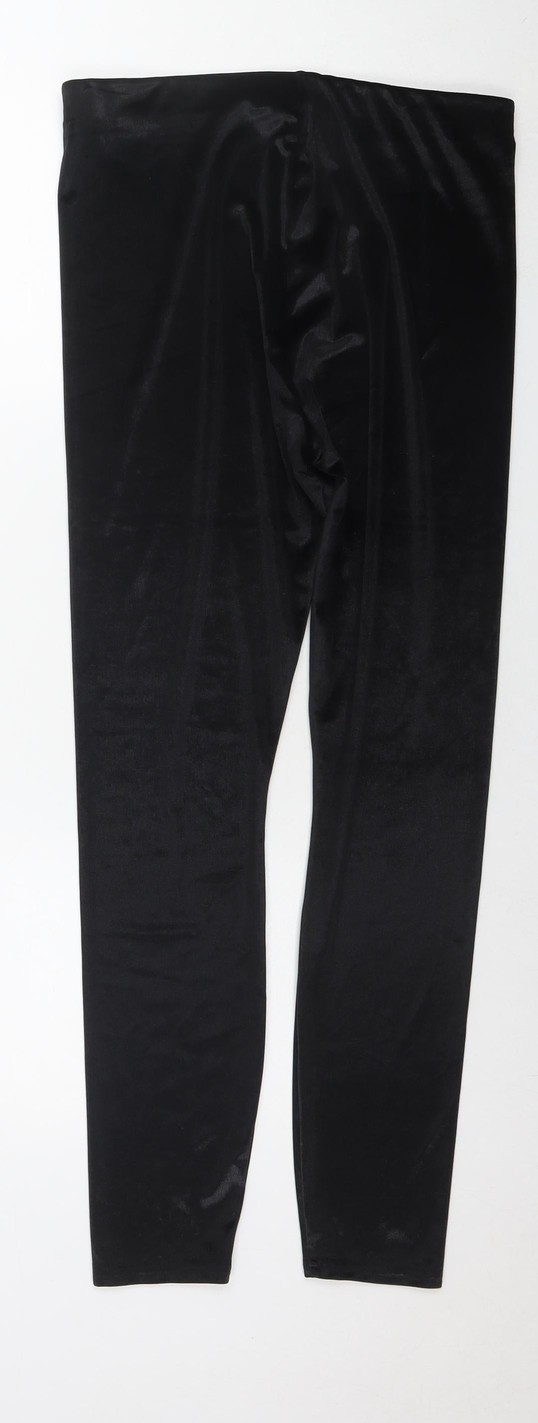 New Look Womens Black Polyester Trousers Size 14 L26 in Regular