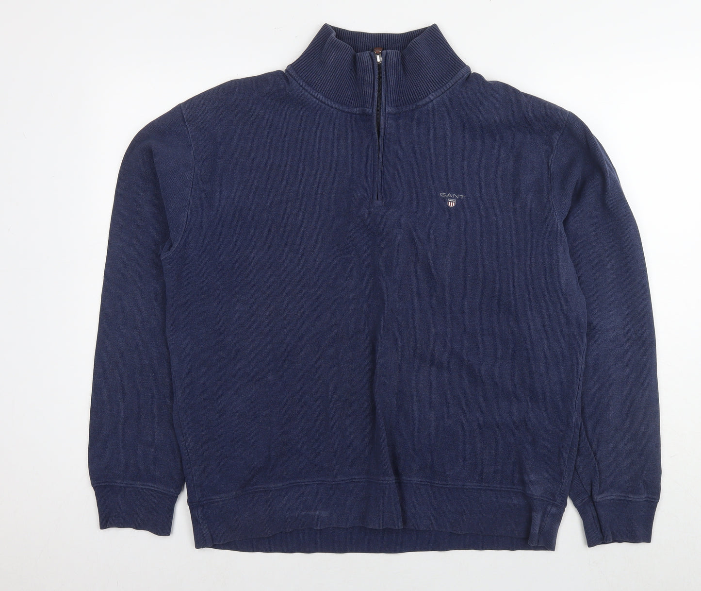 GANT Mens Blue Cotton Full Zip Sweatshirt Size XL