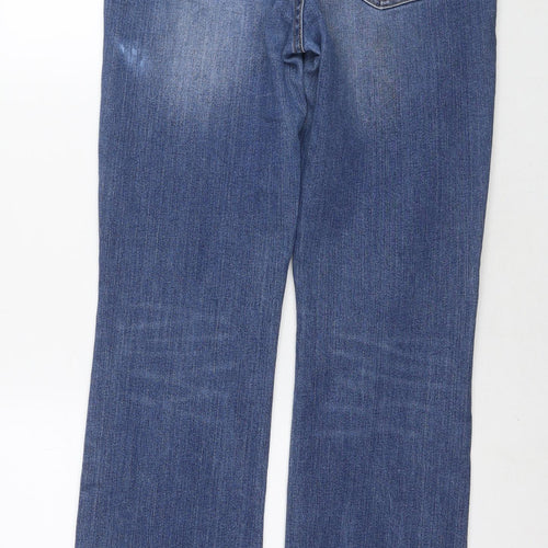 Gap Womens Blue Cotton Bootcut Jeans Size 30 L30 in Regular Zip