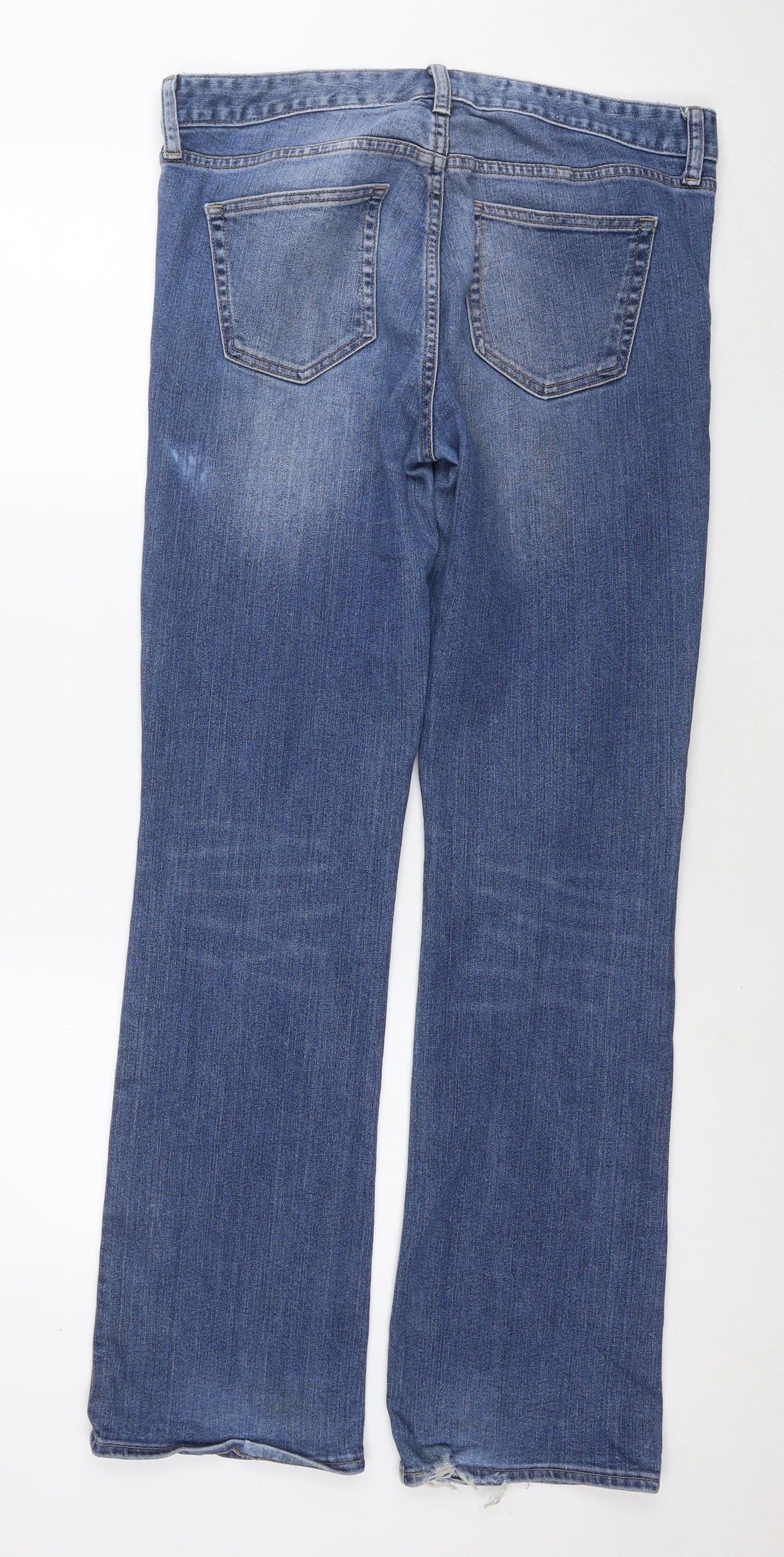 Gap Womens Blue Cotton Bootcut Jeans Size 30 L30 in Regular Zip