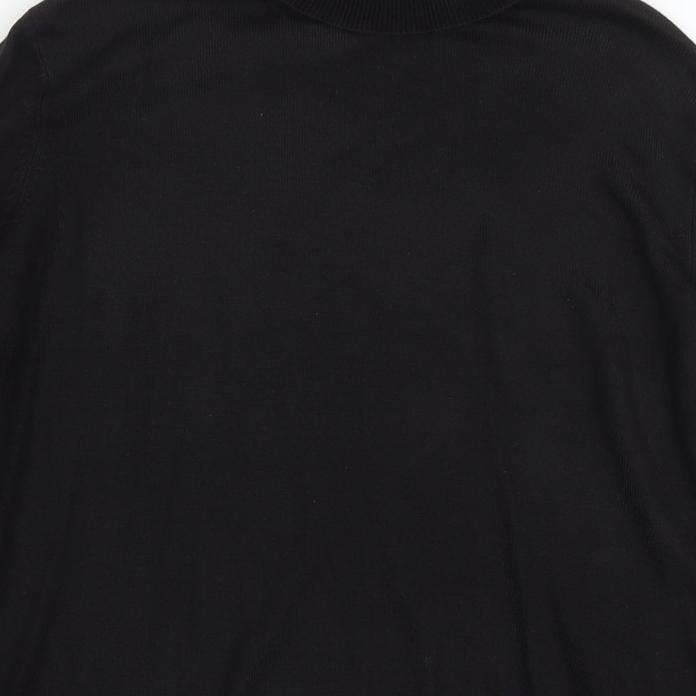 Marks and Spencer Womens Black Roll Neck Acrylic Pullover Jumper Size 12