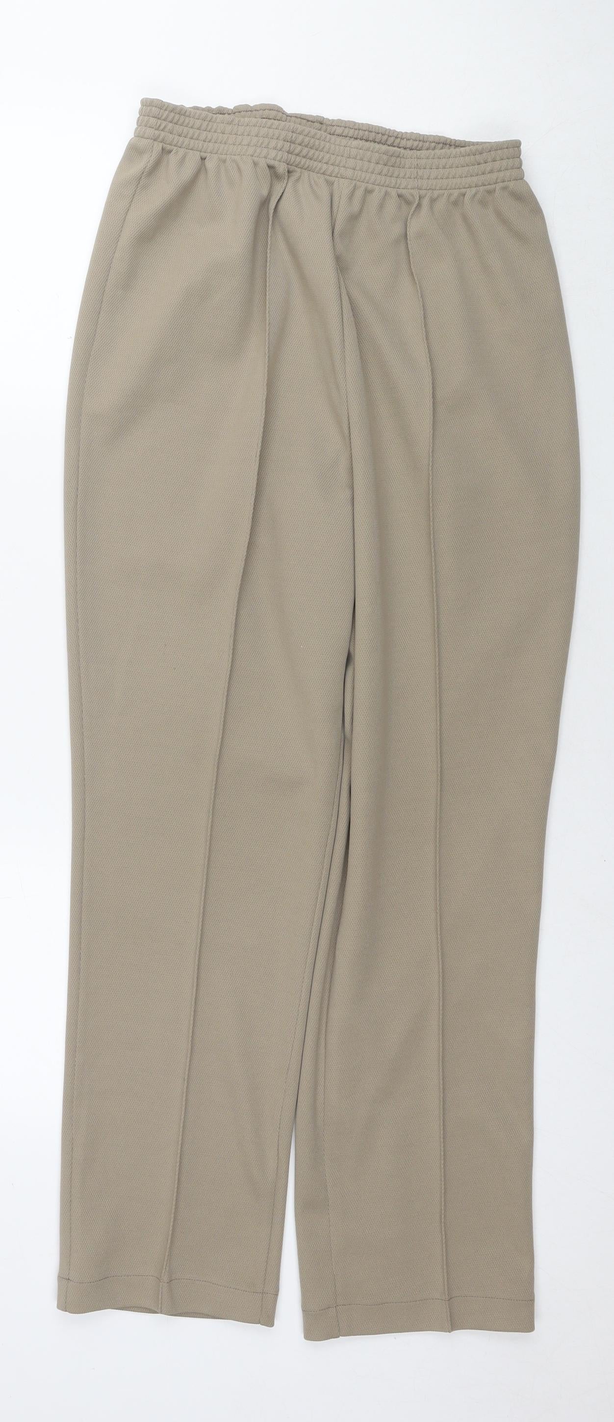 Damart Womens Beige Polyester Trousers Size 18 L29 in Regular