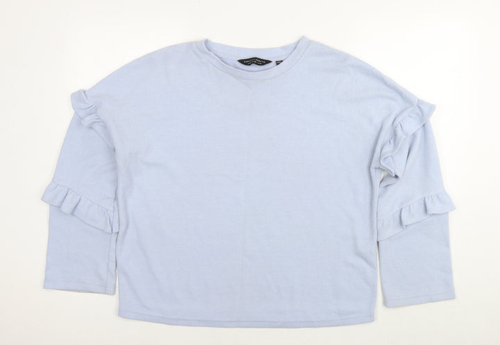Dorothy Perkins Womens Blue Round Neck Polyester Pullover Jumper Size 10