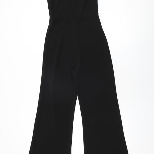 Miss Selfridge Womens Black Polyester Jumpsuit One-Piece Size 10 L31 in Zip