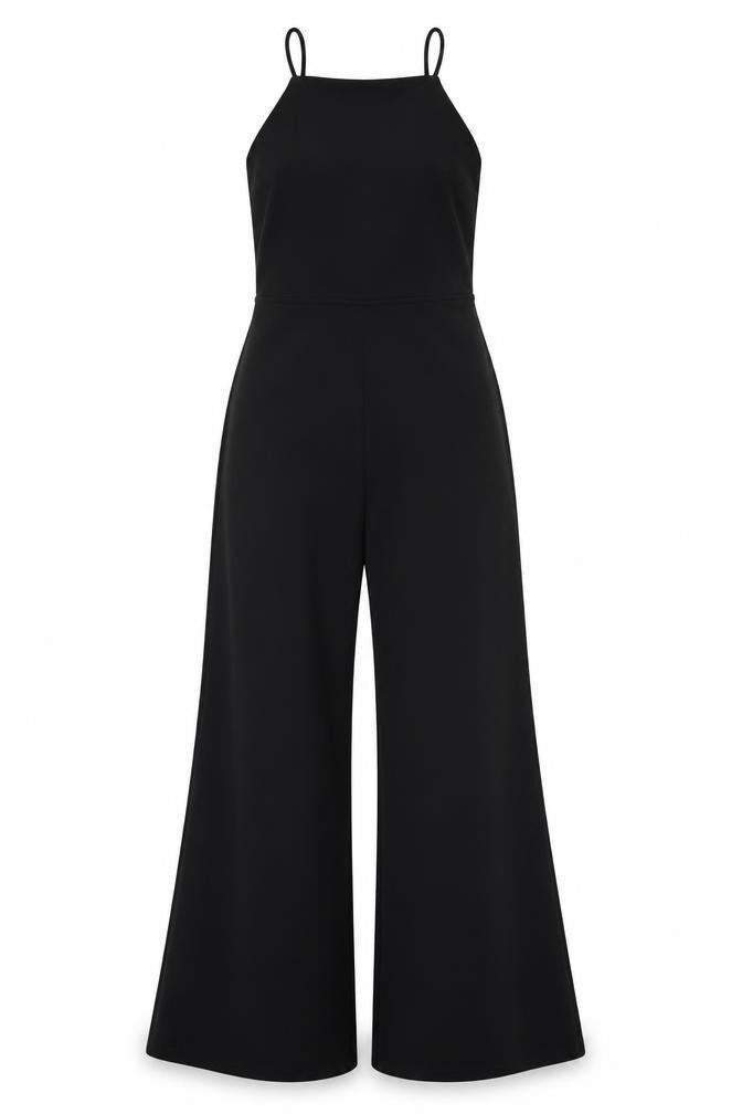 Miss Selfridge Womens Black Polyester Jumpsuit One-Piece Size 10 L31 in Zip