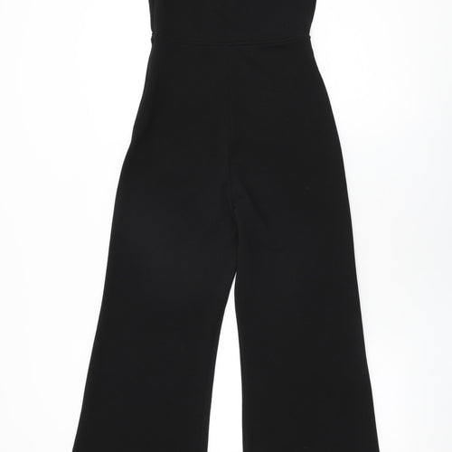 Miss Selfridge Womens Black Polyester Jumpsuit One-Piece Size 10 L31 in Zip