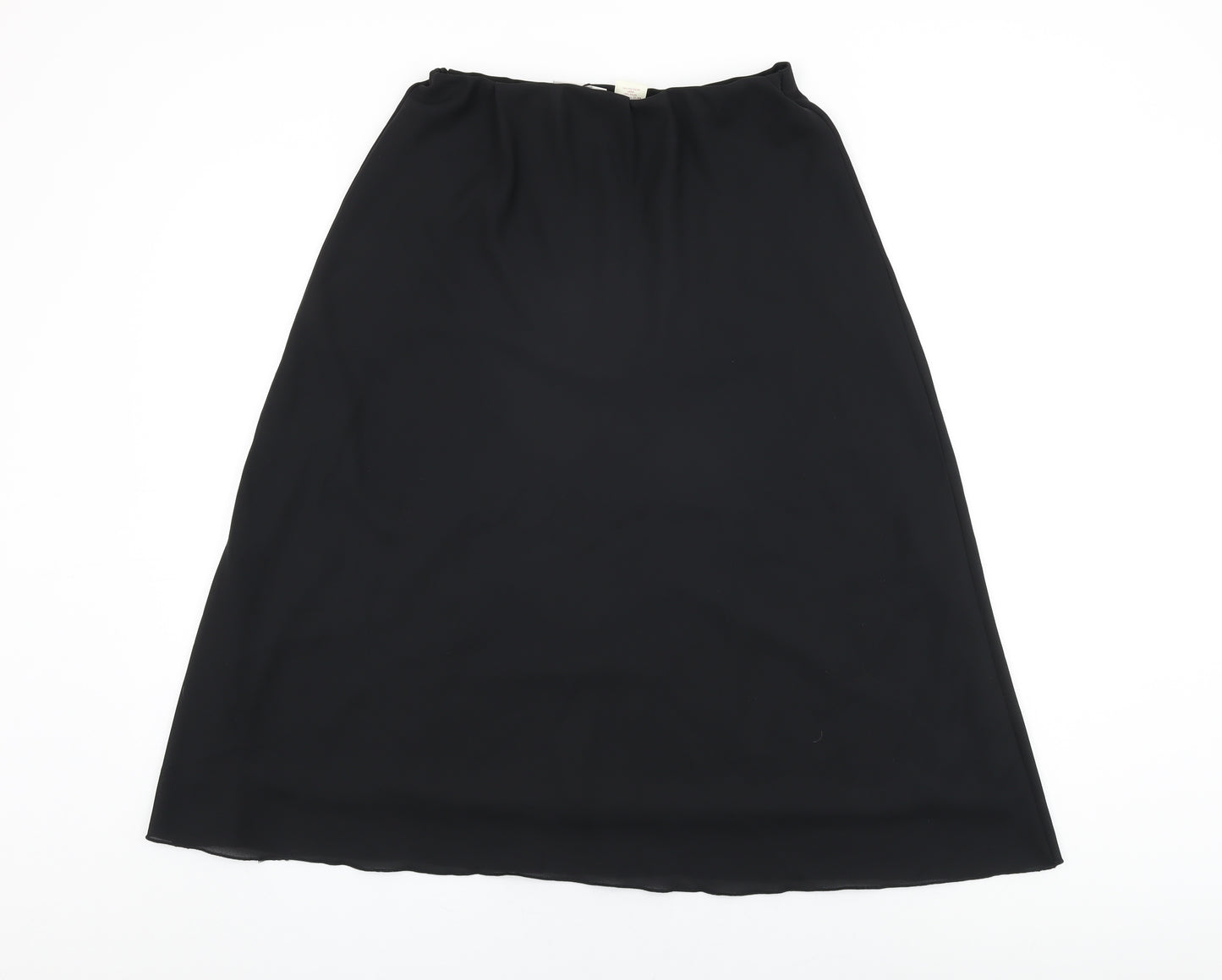 Bonmarché Womens Black Polyester Swing Skirt Size 14