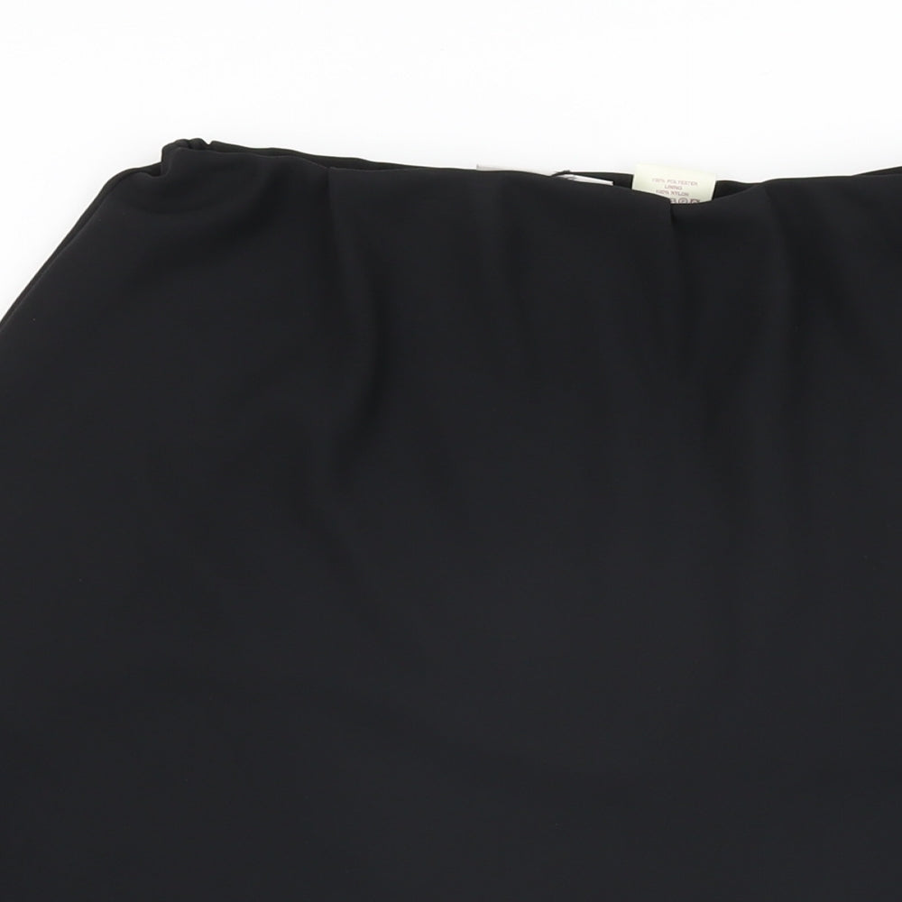 Bonmarché Womens Black Polyester Swing Skirt Size 14