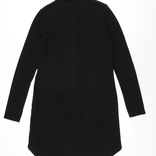 BDG Womens Black Polyester Shift Size M Collared Button