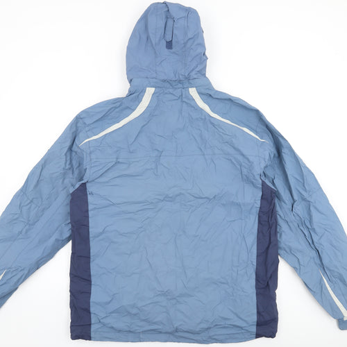Backswing Womens Blue Rain Coat Coat Size M Zip
