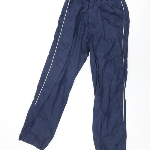 Umbro Girls Blue Nylon Jogger Trousers Size 12 Years L28 in Regular Drawstring