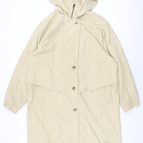 Canda Womens Beige Overcoat Coat Size 18 Zip