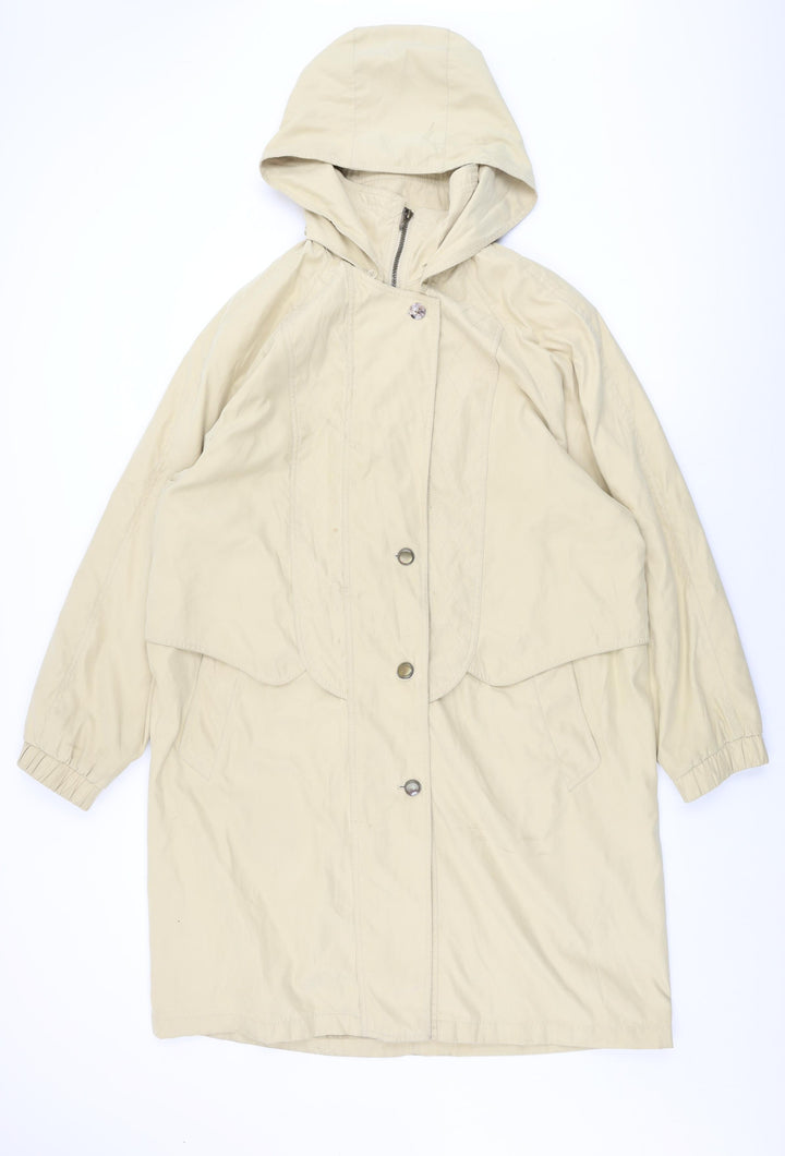 Canda Womens Beige Overcoat Coat Size 18 Zip