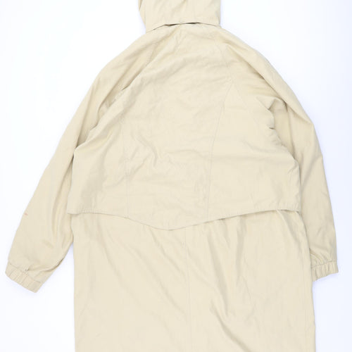 Canda Womens Beige Overcoat Coat Size 18 Zip