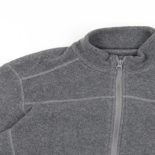 DECATHLON Womens Grey Polyester Full Zip Sweatshirt Size M Zip