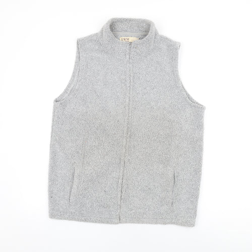 EWM Womens Grey Gilet Jacket Size 14 Zip