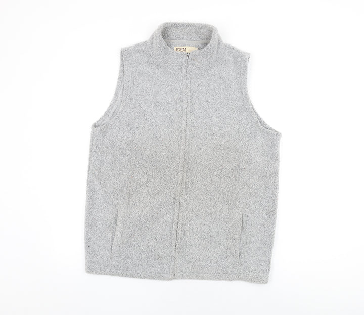EWM Womens Grey Gilet Jacket Size 14 Zip