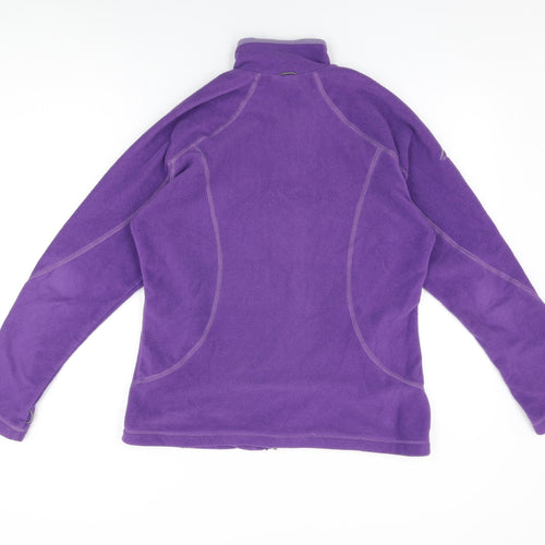 K-Way Womens Purple Polyester Full Zip Sweatshirt Size M Zip