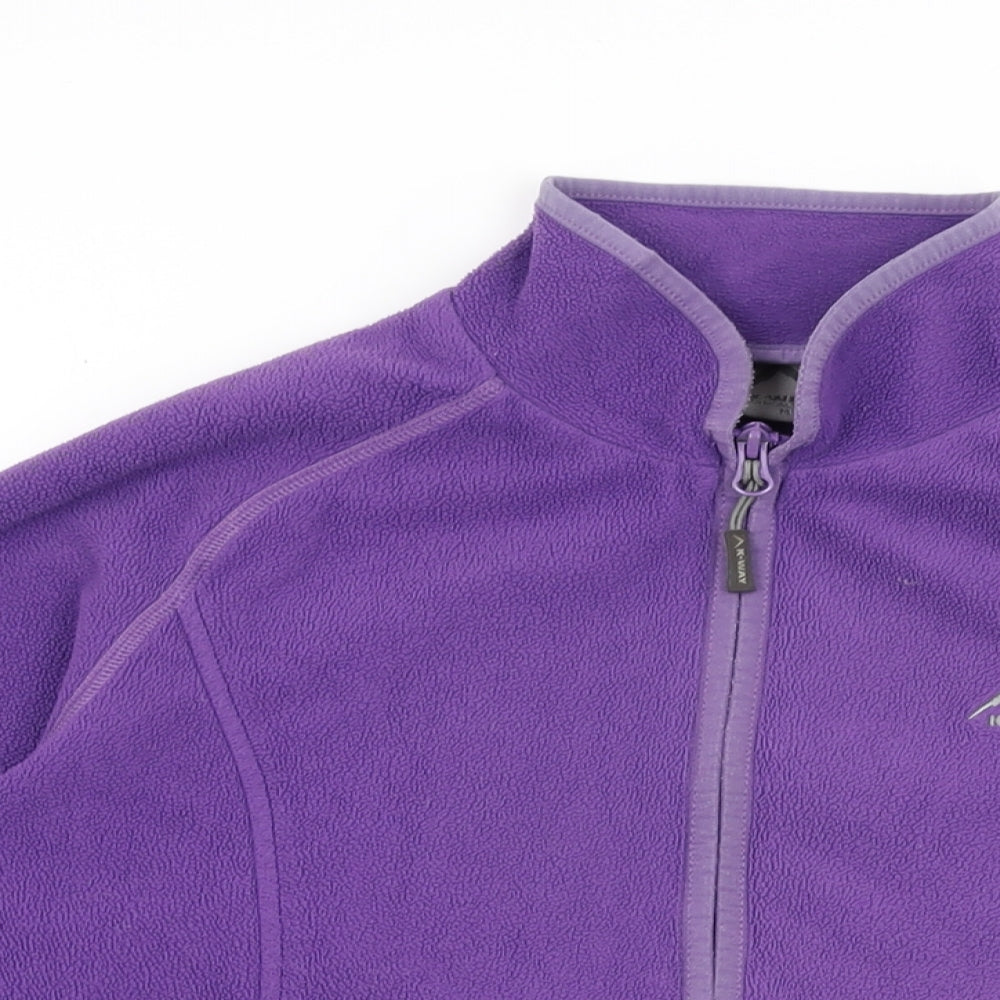 K-Way Womens Purple Polyester Full Zip Sweatshirt Size M Zip